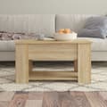 Miniatyrbillede 4 af 9: Sofaborde - Living sofabord 79x49x41 cm konstrueret træ sonoma-eg