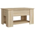 Miniatyrbillede 6 af 9: Sofaborde - Living sofabord 79x49x41 cm konstrueret træ sonoma-eg