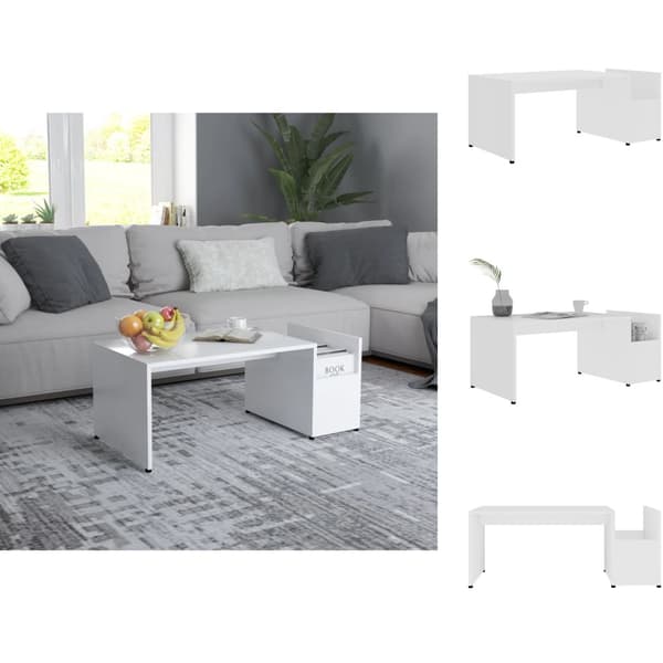 Soffbord - Living Soffbord vit 90x45x35 cm konstruerat trä