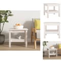 Miniatyrbillede 1 af 8: Sofaborde - Living sofabord 45x45x40 cm massivt fyrretræ hvid