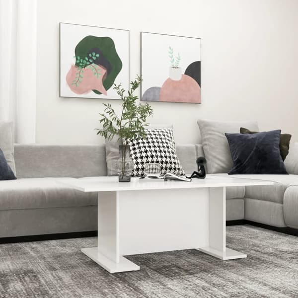Sofaborde - Living sofabord 103,5x60x40 cm spånplade hvid
