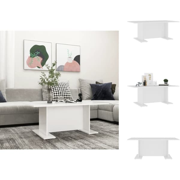 Sofaborde - Living sofabord 103,5x60x40 cm spånplade hvid