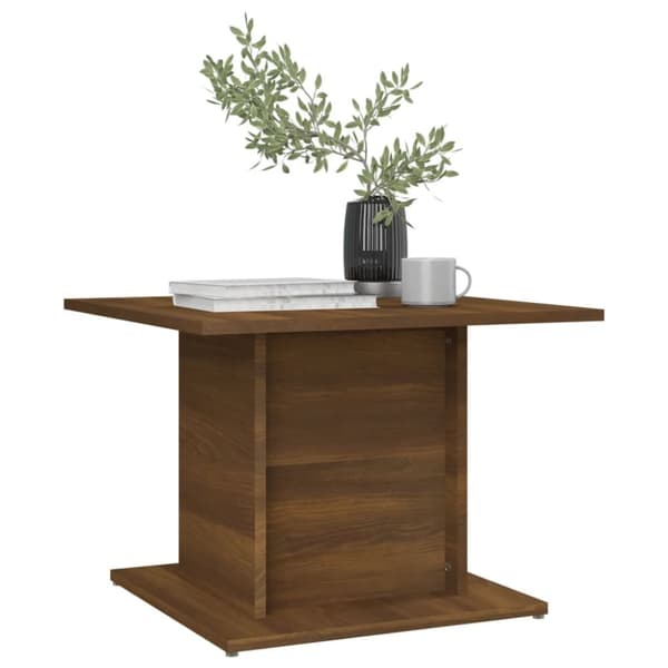 Soffbord - Living Soffbord brun ek 55,5x55,5x40 cm spånskiva