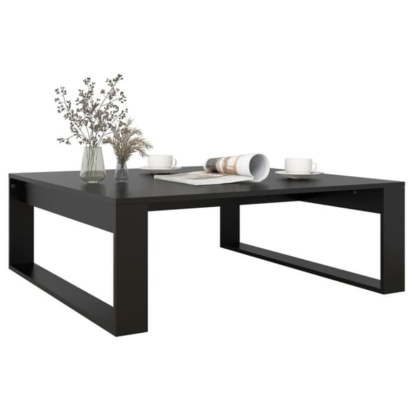 Sofaborde - Living sofabord 100x100x35 cm konstrueret træ sort