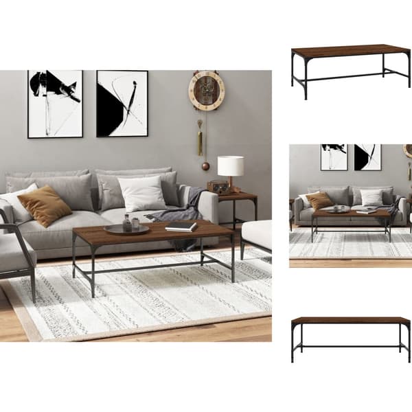 Soffbord - Living Soffbord brun ek 100x50x35 cm konstruerat trä