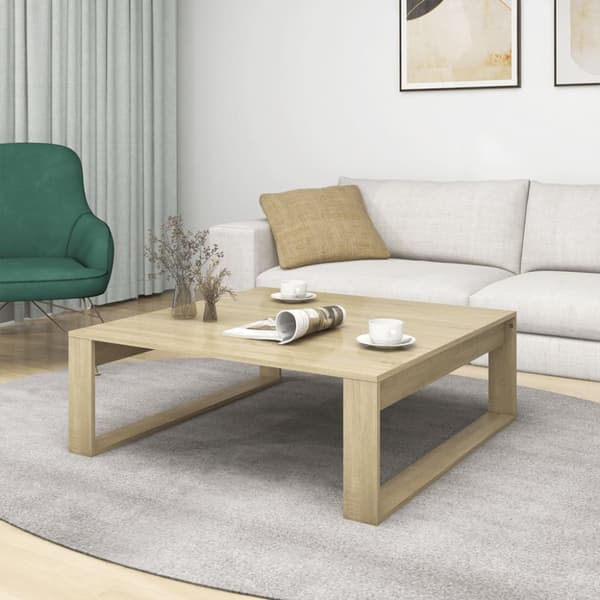 Soffbord - Living Soffbord sonoma-ek 100x100x35 cm konstruerat trä