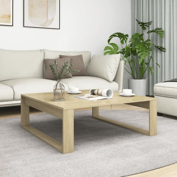 Soffbord - Living Soffbord sonoma-ek 100x100x35 cm konstruerat trä