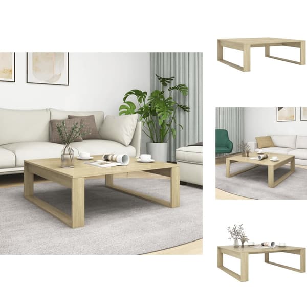 Soffbord - Living Soffbord sonoma-ek 100x100x35 cm konstruerat trä