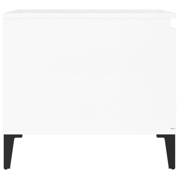Soffbord - Living Soffbord vit högglans 100x50x45 cm konstruerat trä