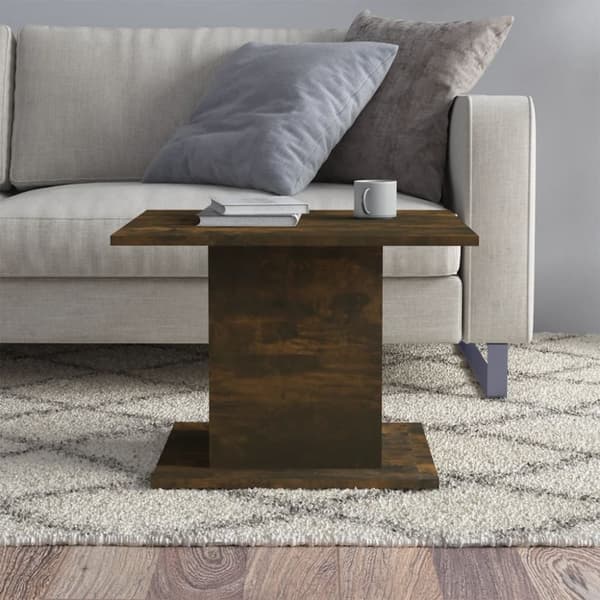 Sofaborde - Living sofabord 55,5x55,5x40 cm spånplade røget eg
