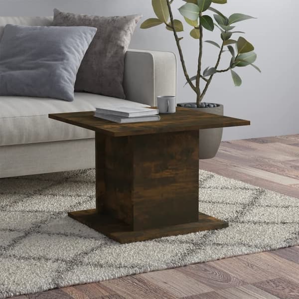 Sofaborde - Living sofabord 55,5x55,5x40 cm spånplade røget eg