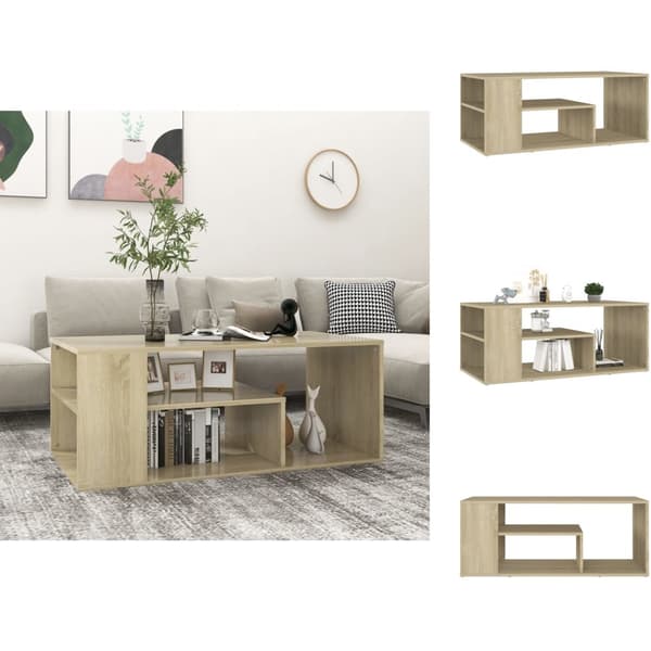 Sofaborde - Living sofabord 100x50x40 spånplade sonoma-eg
