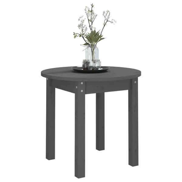 Sofaborde - Living sofabord Ø 45x40 cm massivt fyrretræ grå