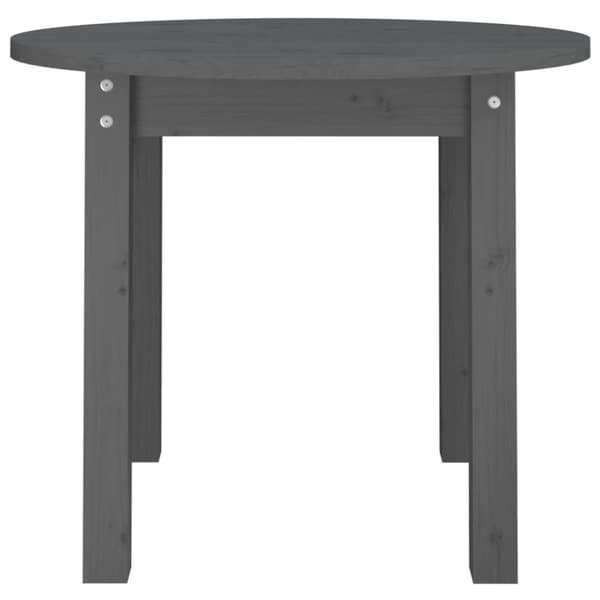 Sofaborde - Living sofabord Ø 55x45 cm massivt fyrretræ grå