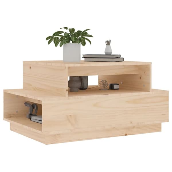 Sofaborde - Living sofabord 80x55x40,5 cm massivt fyrretræ