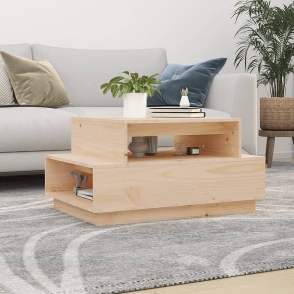 Sofaborde - Living sofabord 80x55x40,5 cm massivt fyrretræ