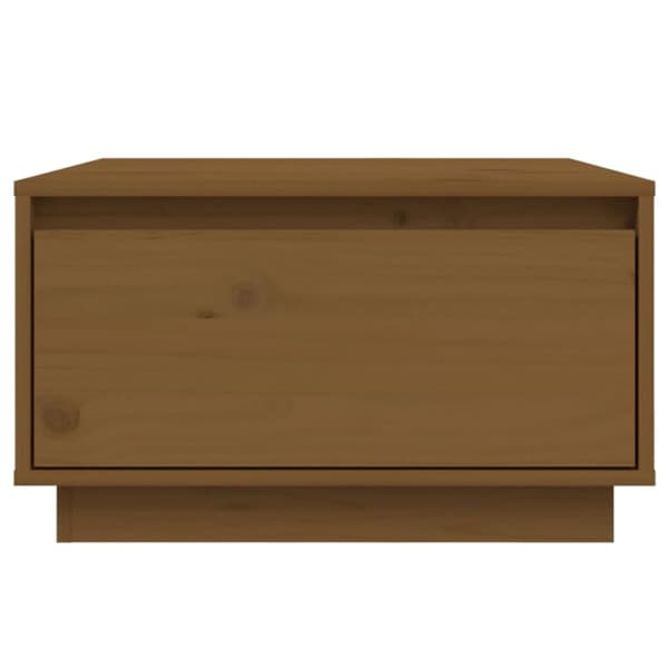 Sofaborde - Living sofabord 55x56x32 cm massivt fyrretræ gyldenbrun