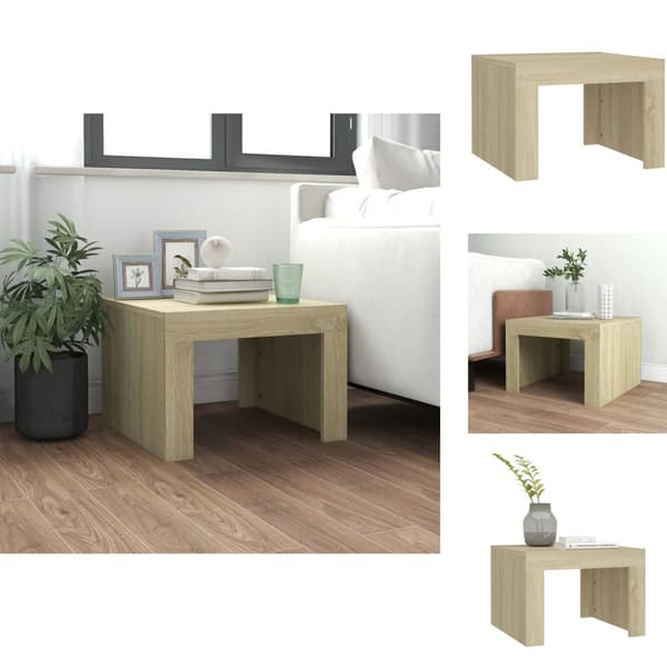 Sofaborde - Living sofabord 50x50x35 cm spånplade sonoma-eg
