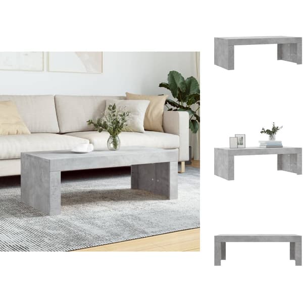 Sofaborde - Living sofabord 102x50x36 cm konstrueret træ betongrå