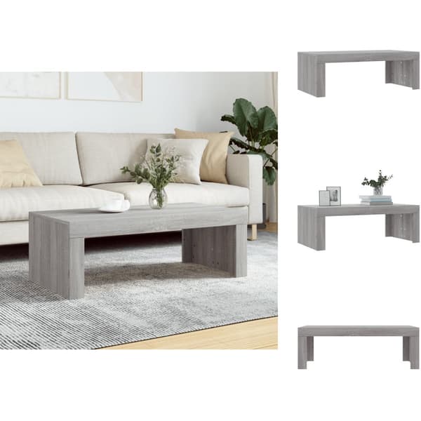 Sofaborde - Living sofabord 102x50x36 cm konstrueret træ grå sonoma-eg
