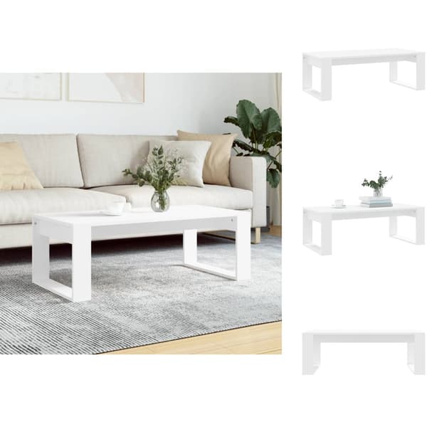 Sofaborde - Living sofabord 102x50x35 cm konstrueret træ hvid