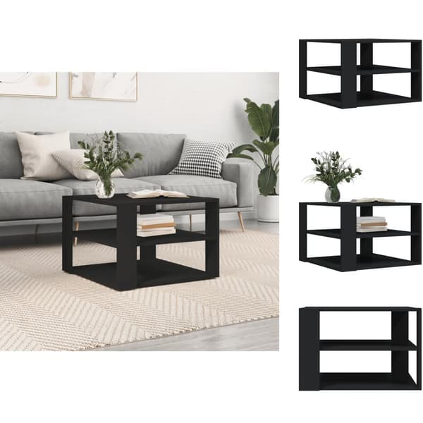 Soffbord - Living Soffbord svart 59,5x59,5x40 cm konstruerat trä