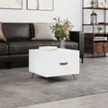 Miniatyrbillede 2 af 11: Sofaborde - Living sofabord 50x50x40 cm konstrueret træ hvid