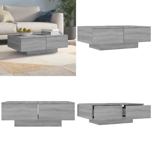 Soffbord grå sonoma 90x60x31 cm konstruerat trä - Soffbord - Bord - Home & Living