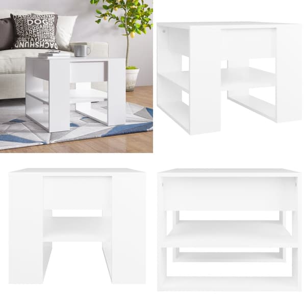 Sofabord 55,5x55x45 cm konstrueret træ hvid - Sofabord - Sofaborde - Home & Living