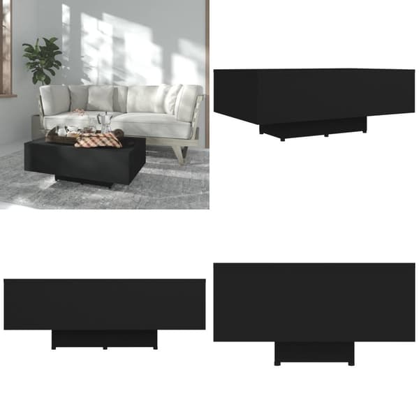 Soffbord svart 85x55x31 cm konstruerat trä - Soffbord - Soff Bord - Home & Living