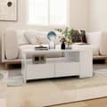 Miniatyrbillede 6 af 10: Sofabord 102x55x42 cm konstrueret træ hvid - Sofabord - Sofaborde - Home & Living