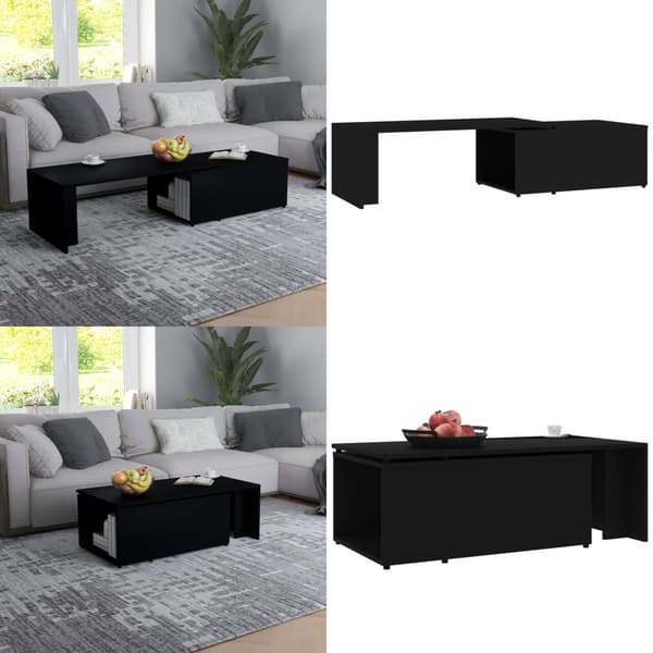 Sofabord 150x50x35 cm konstrueret træ sort - Sofabord - Sofaborde - Home & Living