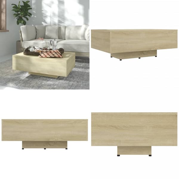 Soffbord sonoma-ek 85x55x31 cm konstruerat trä - Soffbord - Soff Bord - Home & Living