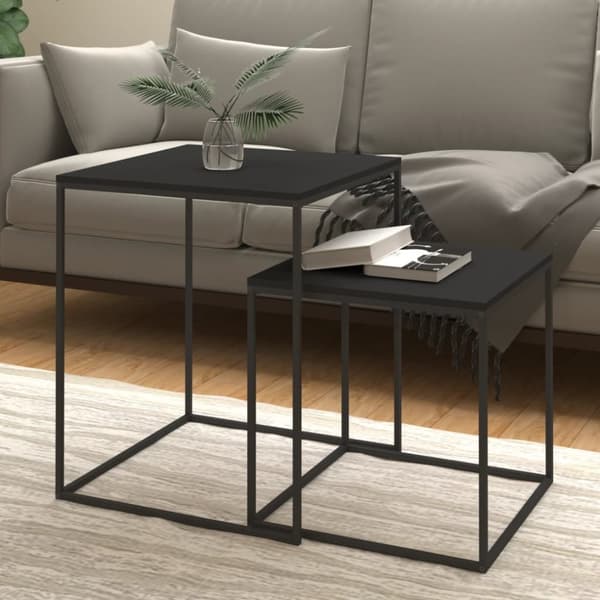 Sohvapöytäsarja 2 kpl tekninen puu ja metalli - Sohvapöytäsarja - Sohvapöytäsarjat - Home & Living