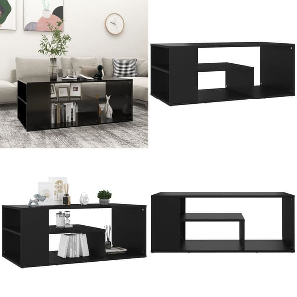 Soffbord svart 100x50x40 cm spånskiva - Soffbord - Vardagsrumsbord - Home & Living