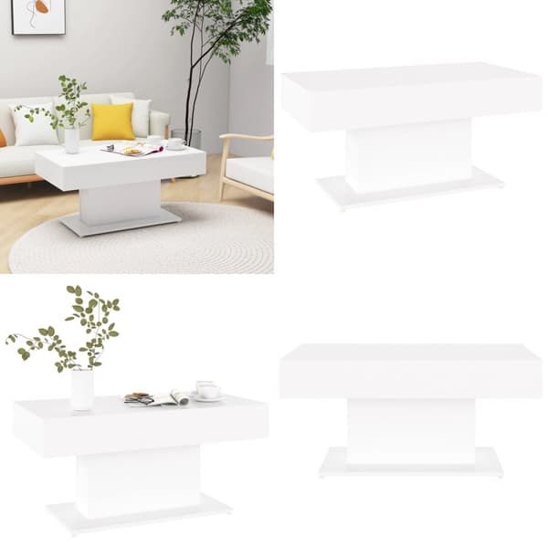 Sofabord 96x50x45 cm spånplade hvid - Sofabord - Sofaborde - Home & Living