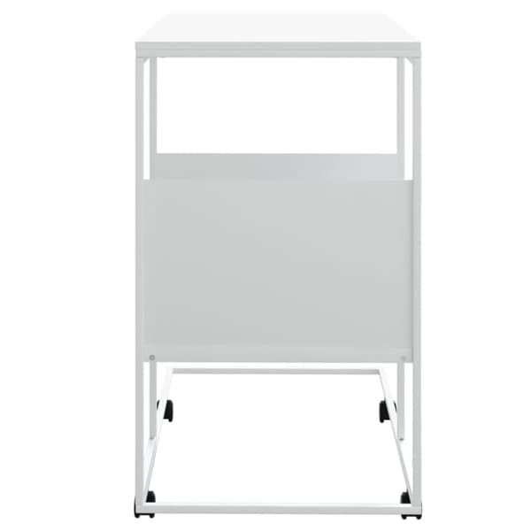 Sidebord med hjul 55x36x63,5 cm konstrueret træ hvid - Sidebord - Sideborde - Home & Living
