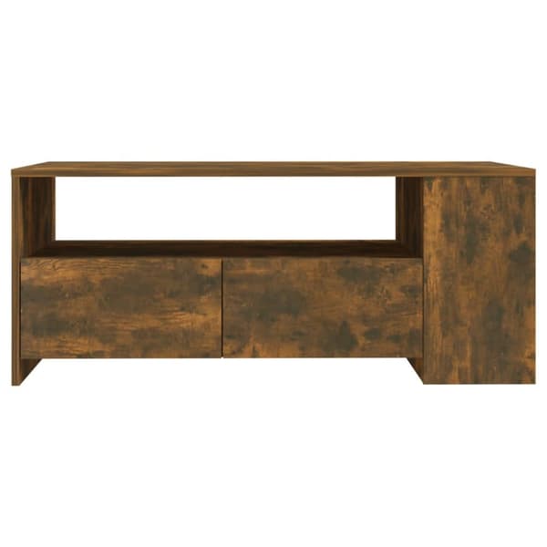 Soffbord rökfärgad ek 102x55x42 cm konstruerat trä - Soffbord - Vardagsrumsbord - Home & Living