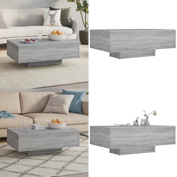 Sofabord 85x55x31 cm konstrueret træ grå sonoma-eg - Sofabord - Sofaborde - Home & Living