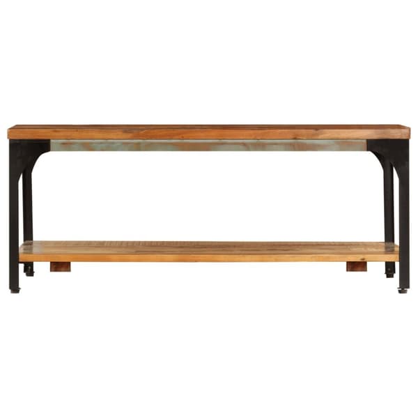 Soffbord med hylla 100x60x35 cm massivt återvunnet trä - Soffbord - Vardagsrumsbord - Home & Living