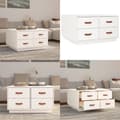 Miniatyrbild 1 av 11: Soffbord vit 80x80x45 cm massiv furu - Soffbord - Små Soffbord - Home & Living