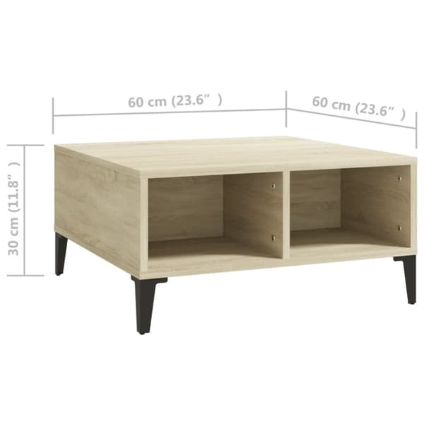 Sofabord 60x60x30 cm spånplade sonoma-eg - Sofabord - Sofaborde - Home & Living