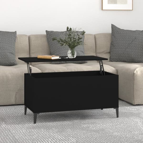 Sofabord 90x44,5x45 cm konstrueret træ sort - Sofabord - Sofaborde - Home & Living