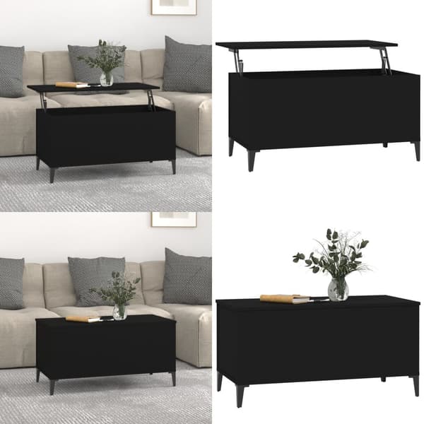 Sofabord 90x44,5x45 cm konstrueret træ sort - Sofabord - Sofaborde - Home & Living