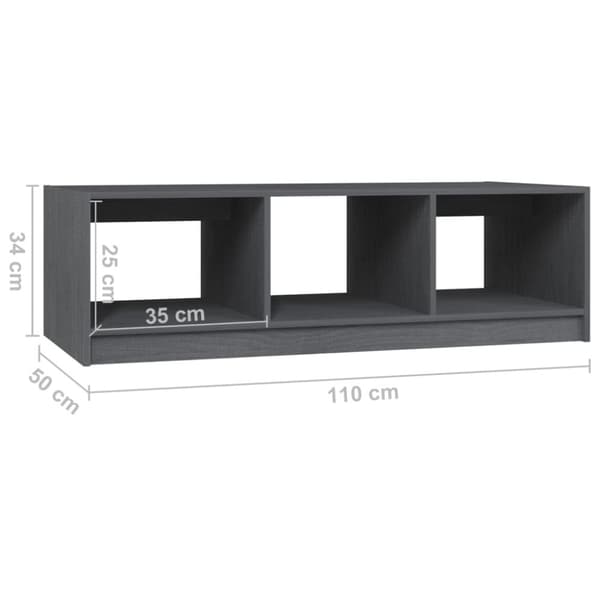 Soffbord grå 110x50x34 cm massiv furu - Soffbord - Soff Bord - Home & Living