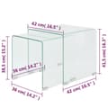 Miniatyrbillede 7 af 7: Indskudsbordsæt i 2 dele i hærdet klart glas - Indskudsbordsæt - Indskudsbord - Home & Living