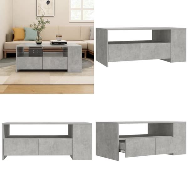 Soffbord betonggrå 102x55x42 cm konstruerat trä - Soffbord - Vardagsrumsbord - Home & Living