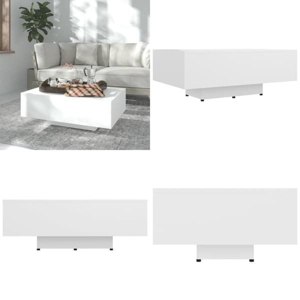 Soffbord vit 85x55x31 cm konstruerat trä - Soffbord - Soff Bord - Home & Living