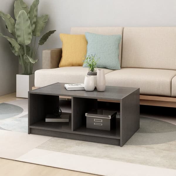 Soffbord grå 75x50x33,5 cm massiv furu - Soffbord - Soff Bord - Home & Living