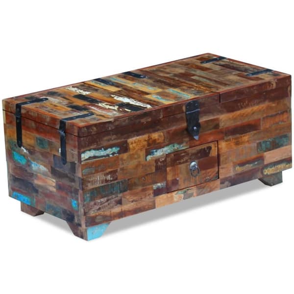 Sofabord 80x40x35 cm massivt genbrugstræ - Sofabord - Sofaborde - Home & Living